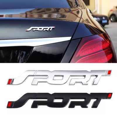 3D SPORT Graphic Logo Personality Car Metal Sticker Badge Emblem Sticker Auto Trunk Fender Decal For Mitsubishi Car Universal