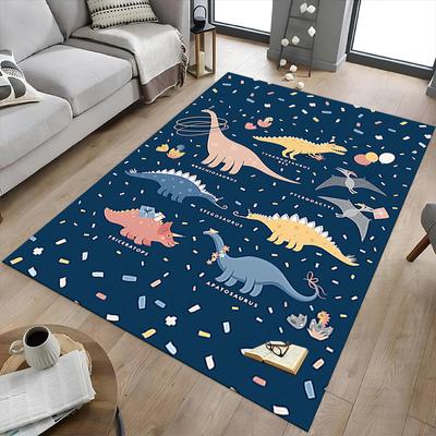 1PC Dinosaur Party Extra Large Non Slip Floor Carpet, Office, Family, Bedroom, Studio   Large Area Rug Indoor Rugs, , Vibrant Colors