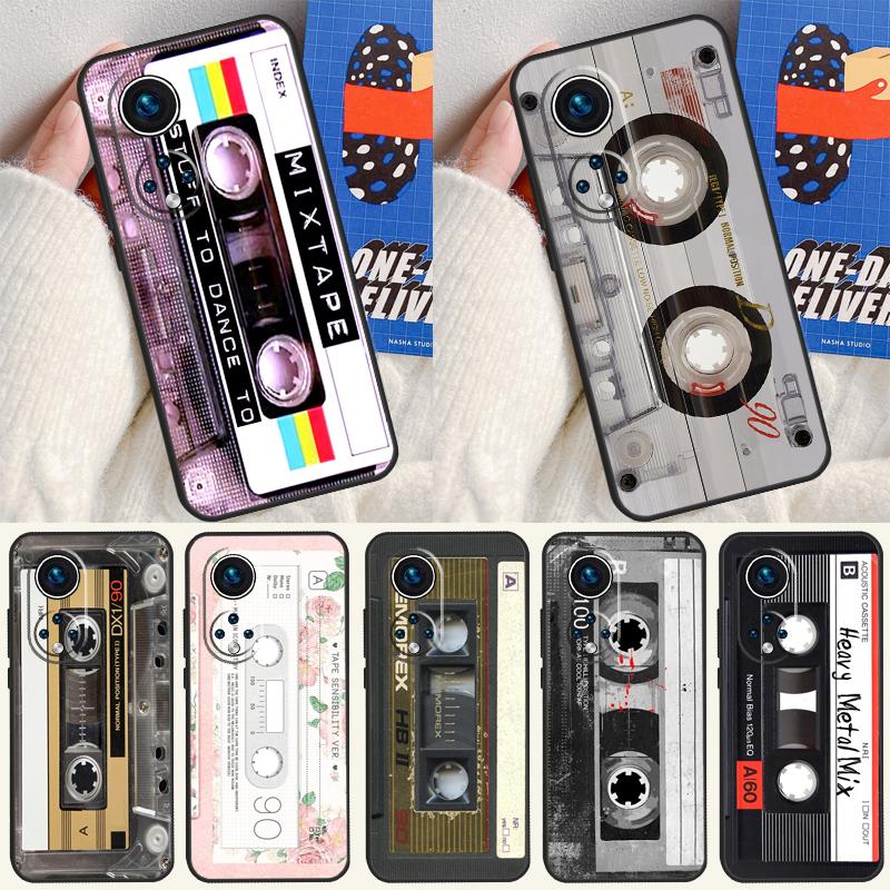 Cassette Tape Case For Honor Magic 5 6 7 Lite Honor 200 Pro 50 70 90 Lite X9b X9a X8b X8a X8 X9 X9c Cover