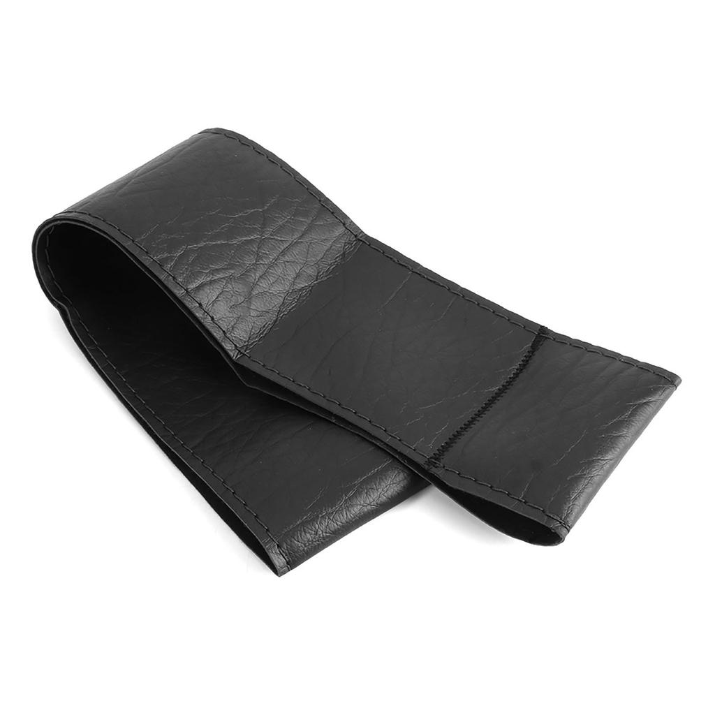 Steering Wheel Cover Elephant Skin Grain Leather DIY Sewing with Needles Thread Car Interior AccessoryBlack