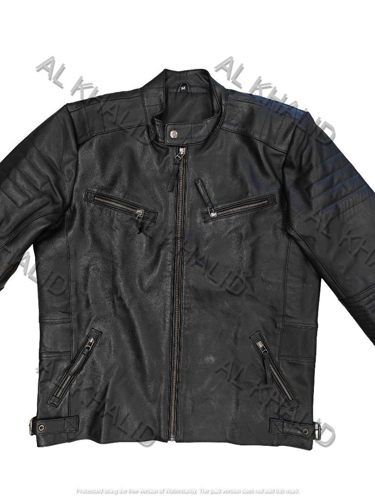 Black Men's Real Lambskin Leather Jacket New Handmade Stylish Biker Motorcycle