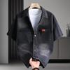 Summer Style Men's Short Sleeve Casual Shirts Denim Shirt Men Fashion Casual Cotton Shirts Men Clothes Size