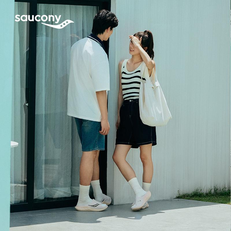 Saucony Bestselling Relaxing Sports Silent Non-Slip Odor-Resistant Anti-Chafe Quick-Dry Antibacterial Massage Slide Sandals Unisex Sandals S28903-4