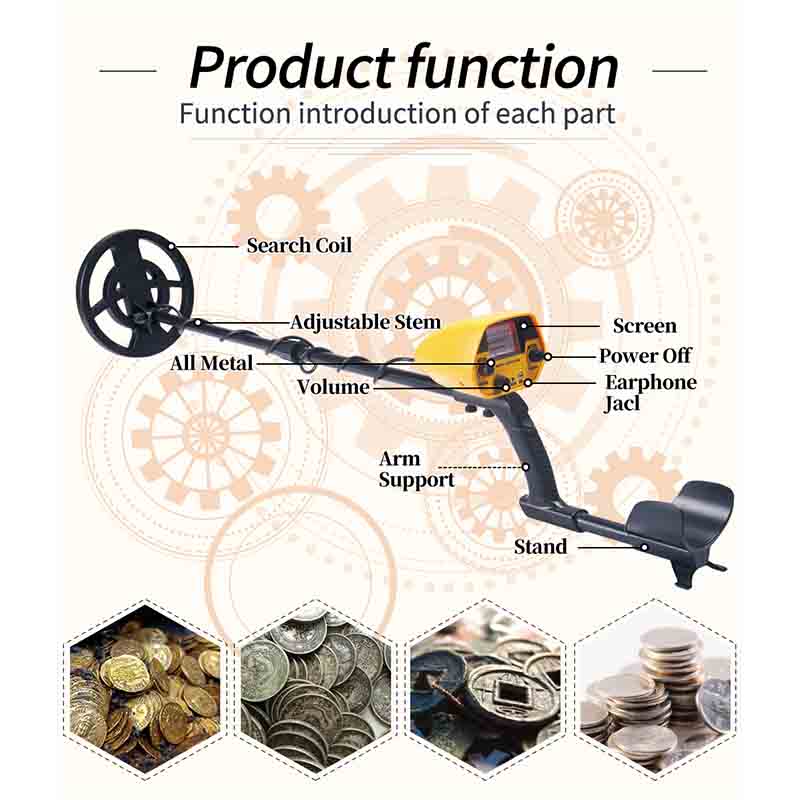 GTX5030 Professional Underground Metal Detector Pinpointer Gold Treasure Hunter LCD Screen Deep Power Coils