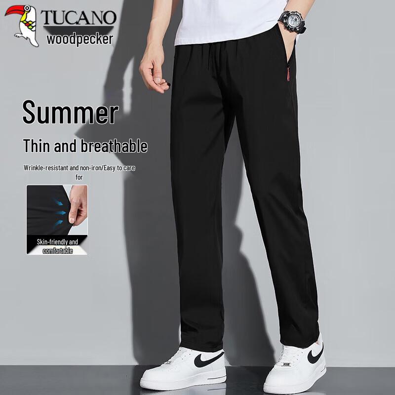 

TUCANO Men s Solid Business Casual Straight Fit Pants 4XL