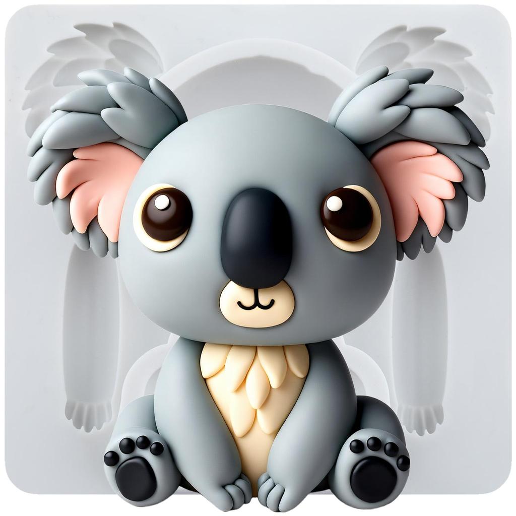Koala Silikonform Waldtier Fondantformen Kuchen Dekorationswerkzeuge Themenkuchen Dessert Dekoriert Schokoladenbonbonform
