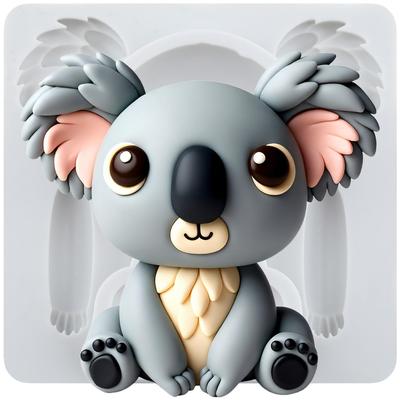 Koala Silicone Mold Woodland Animal Fondant Molds Cake Decorating Tools Theme Cake Dessert Decorated Chocolate Candy Mold