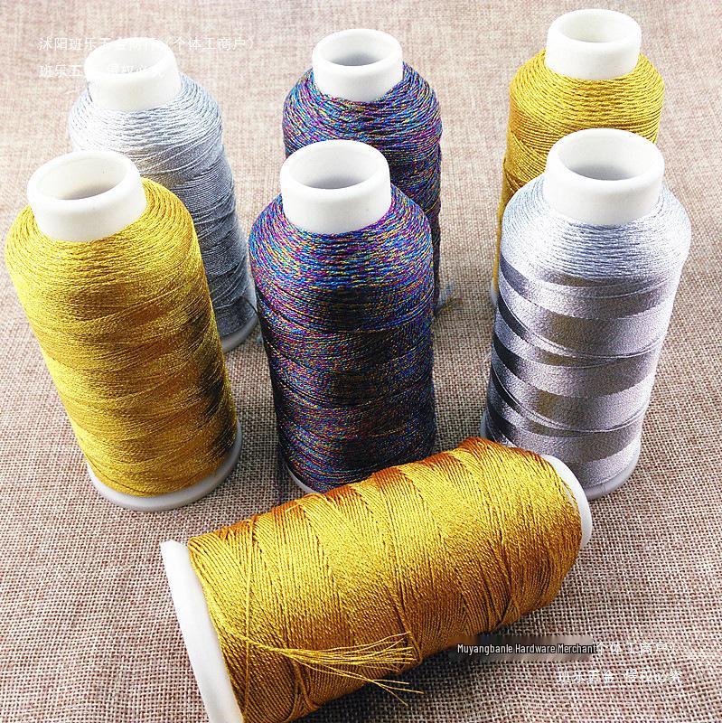 DIY Iridescent Gold & Silver Thread Core Yarn for Handmade Tassels, Bracelets, Necklaces, and Macrame.