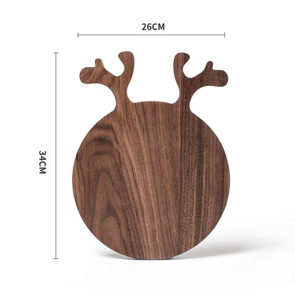 , Baking Tools Chopping Blocks, Snack Tray for Fruits Bread Restaurant - Black Walnut