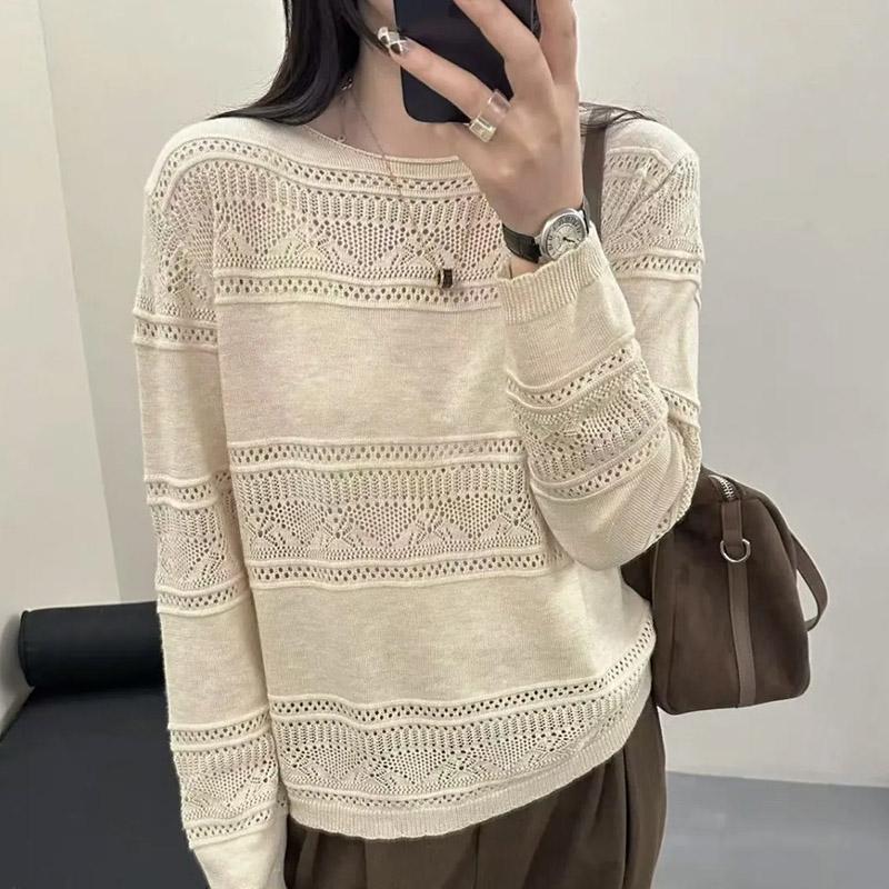 Tops for Women Pullover Women Autumn Winter Thickened Pullover Warm Knitted Stretchy Long Sleeve Oversize Jumper Tops