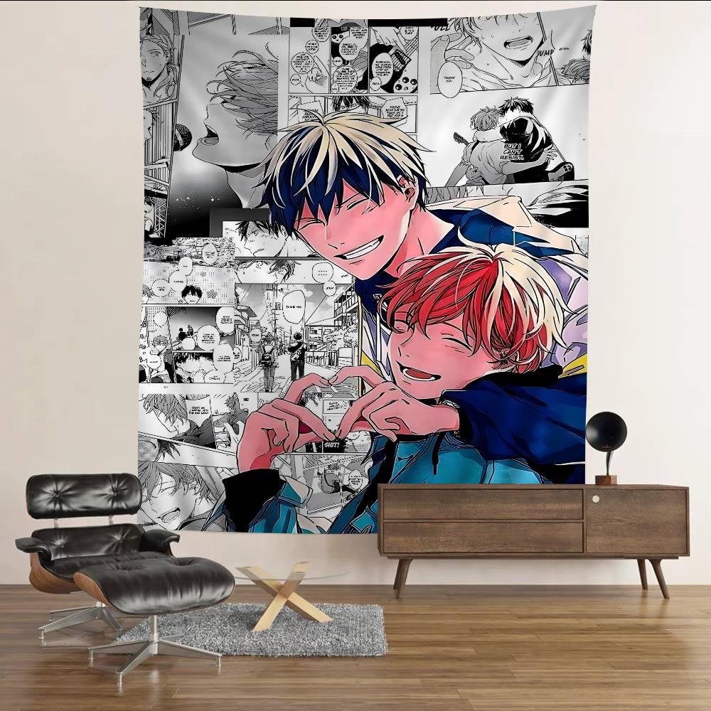 Anime Given Boys Love Tapestry Art Printing Japanese Wall Tapestry Anime Wall Hanging Home Decor 100X70CM