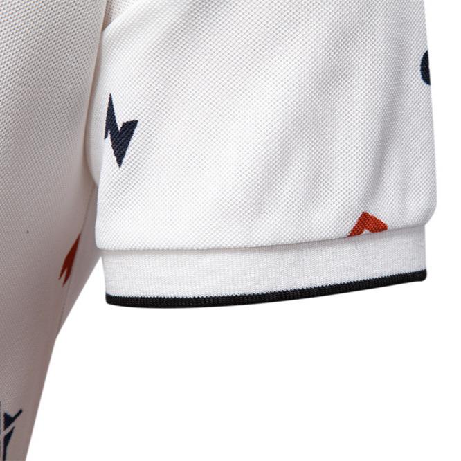Summer New Men'S Polo Shirt Letter Full Body Printing Lapel Short-Sleeved Foreign Trade Polo Shirt Men