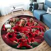 Cristiano Ronaldo Round Area Rug,Carpet Rug for Living Room Bedroom Sofa Playroom Decor,Non-slip Floor Mat