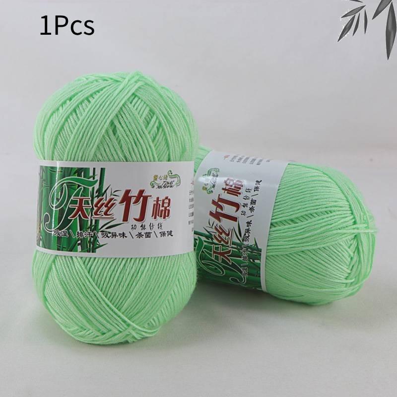 Fio de Tricô para Bebê de Algodão com Carvão de Bambu de Qualidade Premium Para Crochê e Tecelagem