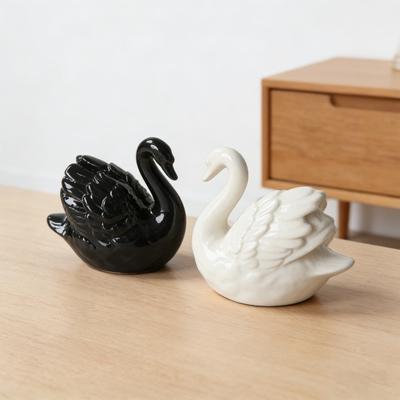 Yousheng Schwan Toilettenschraubenabdeckungen Dekorative Keramik-Toilettenschraubenkappen Lustige Toilettenschraubenabdeckung für Badezimmerzubehör