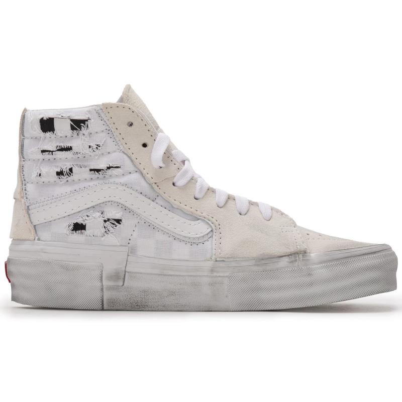 Vans Sk8 Hi Comfortable High-Top Canvas Shoes Unisex Sneakers Off-White VN0005UKTWB