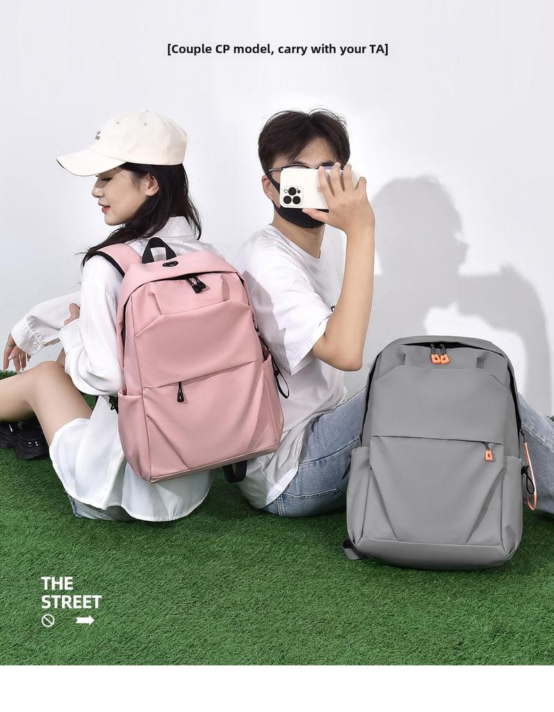 Men's Large Capacity Solid Color Backpack: Ideal for Business Travel, School, and College.