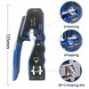 RJ45 Crimp Tool Pass Through Crimper Cutter for Cat6a Cat6 Cat5 Cat5e 8P8C Modular Connector Ethernet Crimp Tool