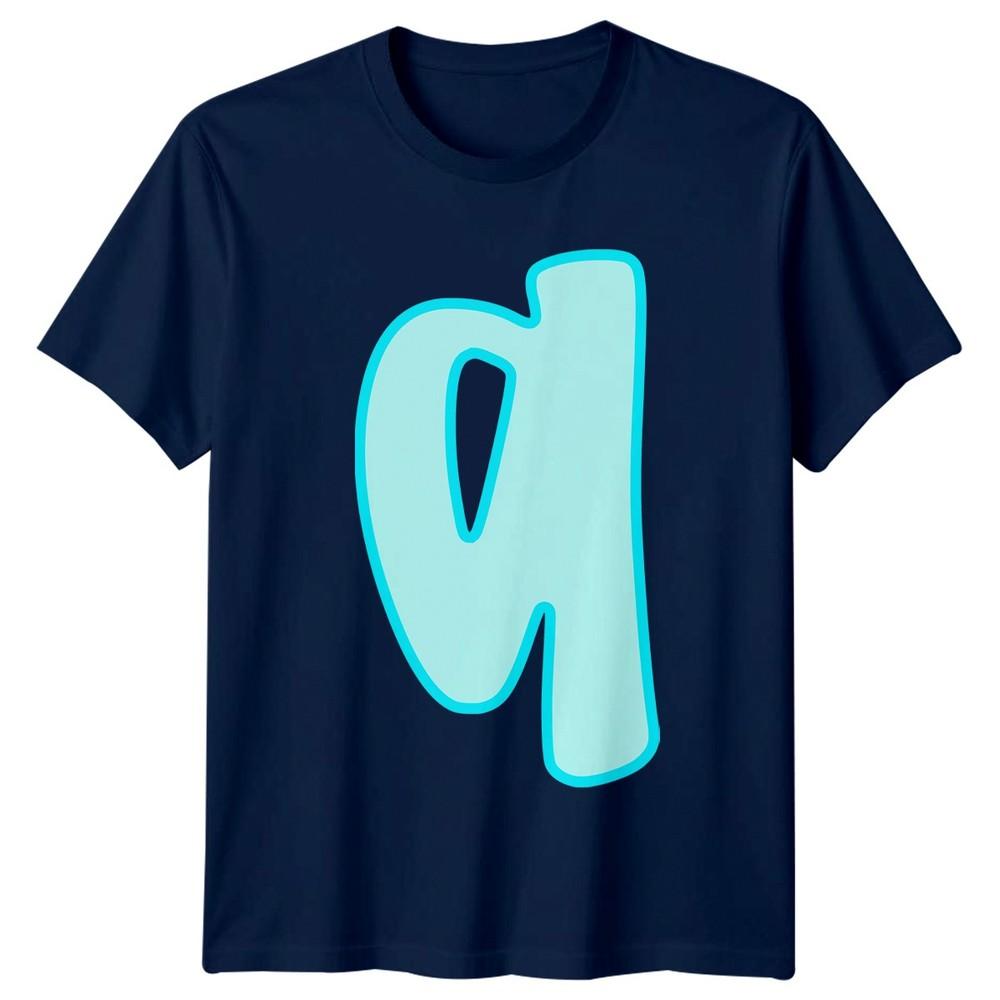 Letter Q Alphabet Unisexs TShirt Unisexs Tee Graphic Unisex Bubble Design