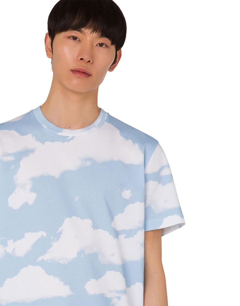 MOSCHINO Archive Cloud Cotton Jersey T-Shirt_Men