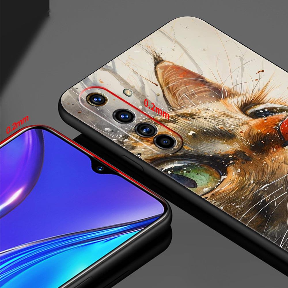 Cute Cat Case For Realme C67 C63 C55 C53 C35 C25 C21 GT 2 3 5 6 10 11 12 13 Pro Plus 5G Soft TPU Phone Cover Fundas Capas Bags