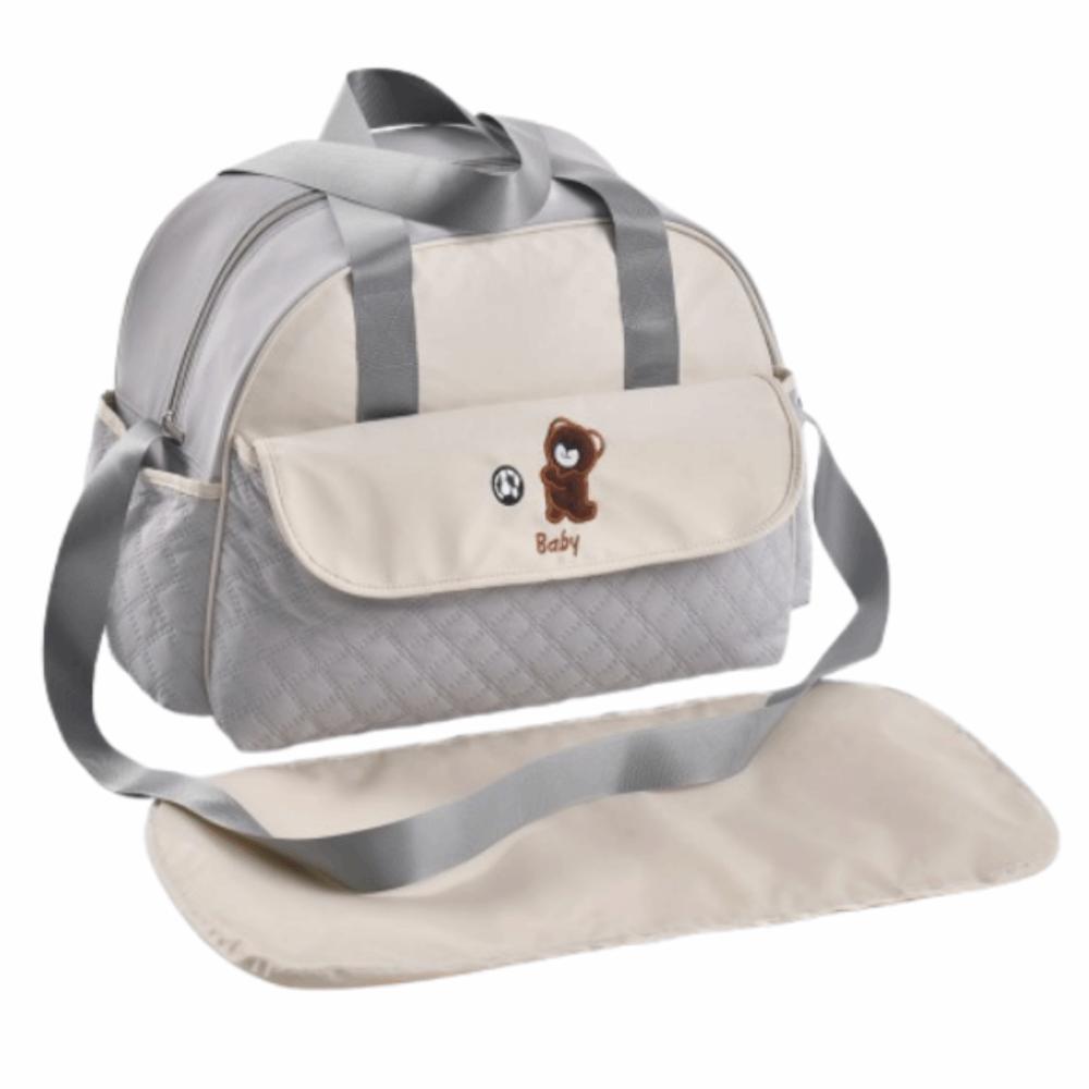 Bear Pattern Cartoon Mommy Bag Large Capacity Portable Diaper Bag Mommy Crossbody Bag Daily Use