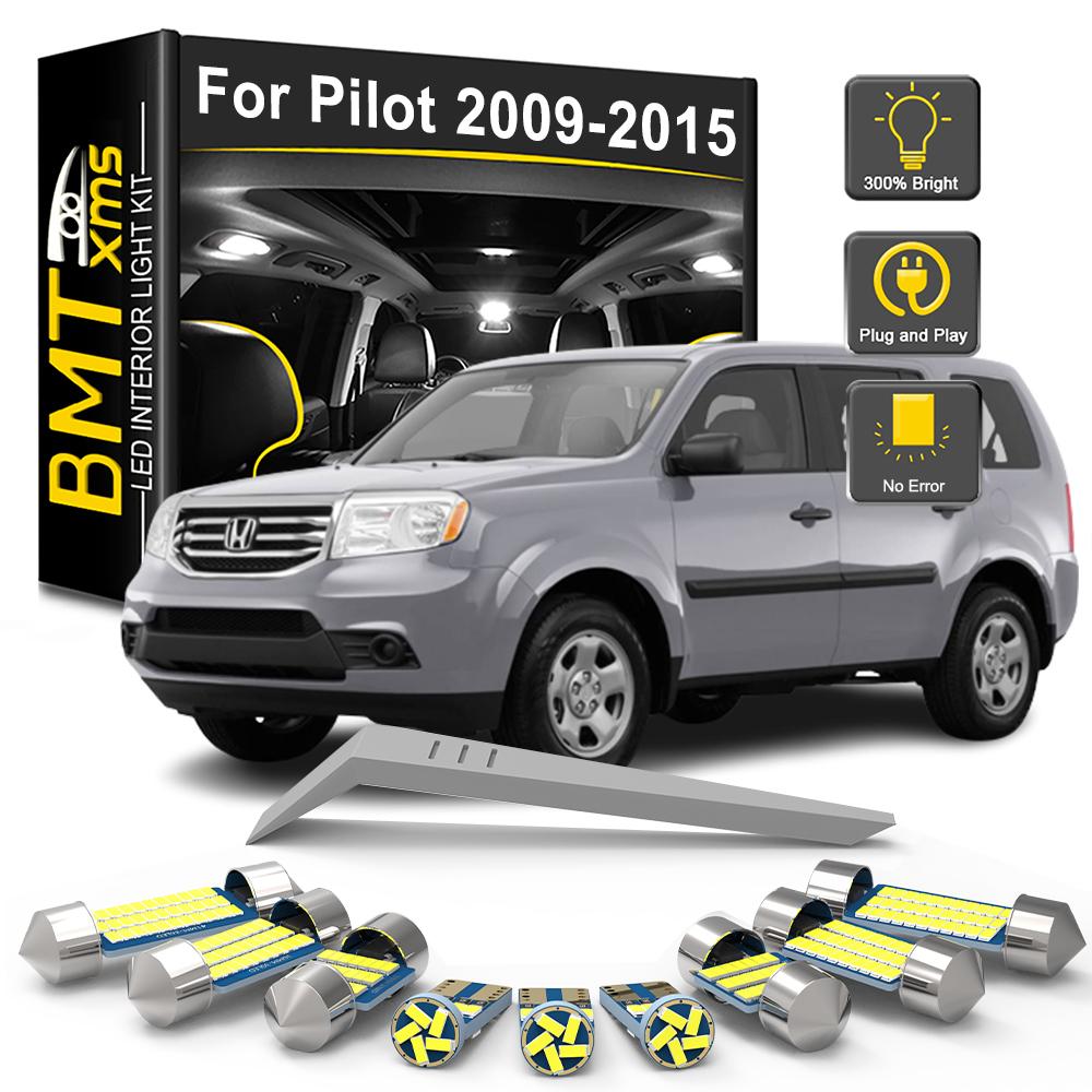 BMTxms 19Pcs For Honda Pilot 2015 2014 2013 2012 2011 2010 2009 LED Interior Light Bulb Kit Car Reading Dome Trunk Lamp Canbus