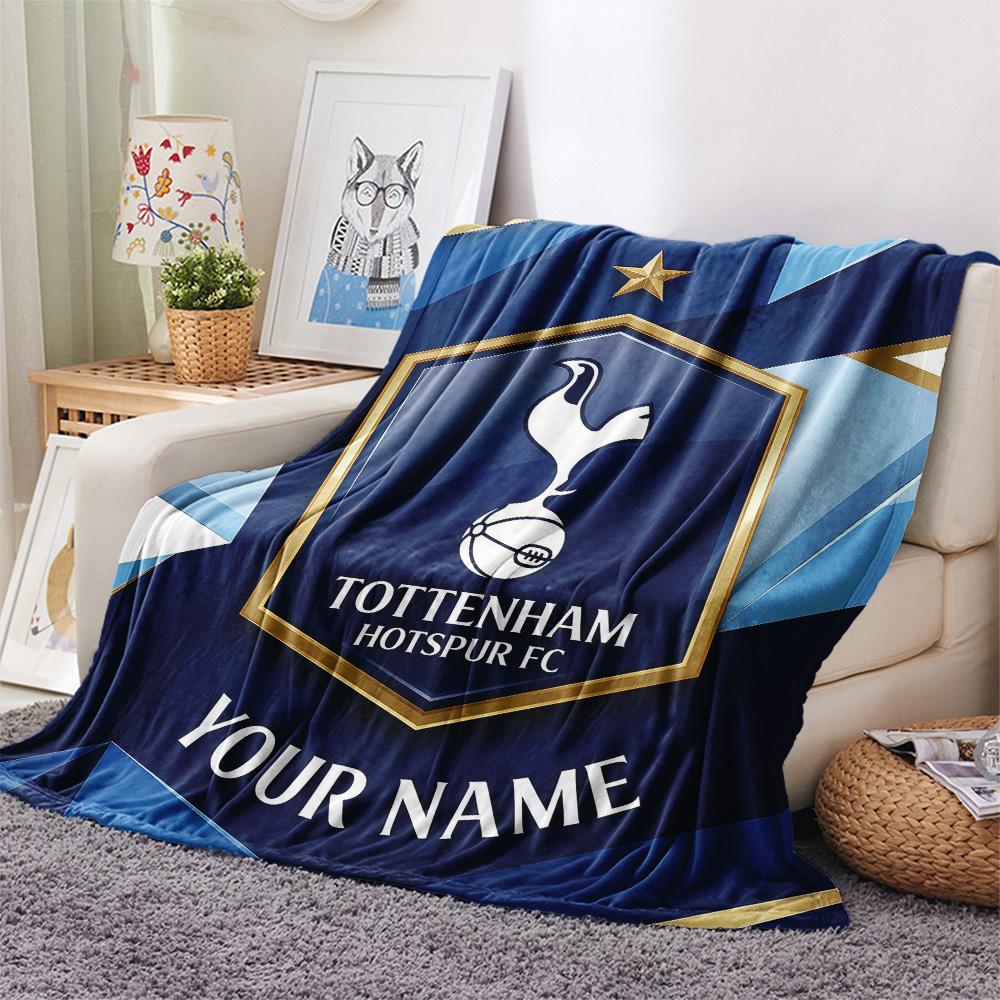 Custom Name Tottenham Flannel Blanket, High Quality Comfortable for All Seasons, Home Decor, Warmth and Comfort