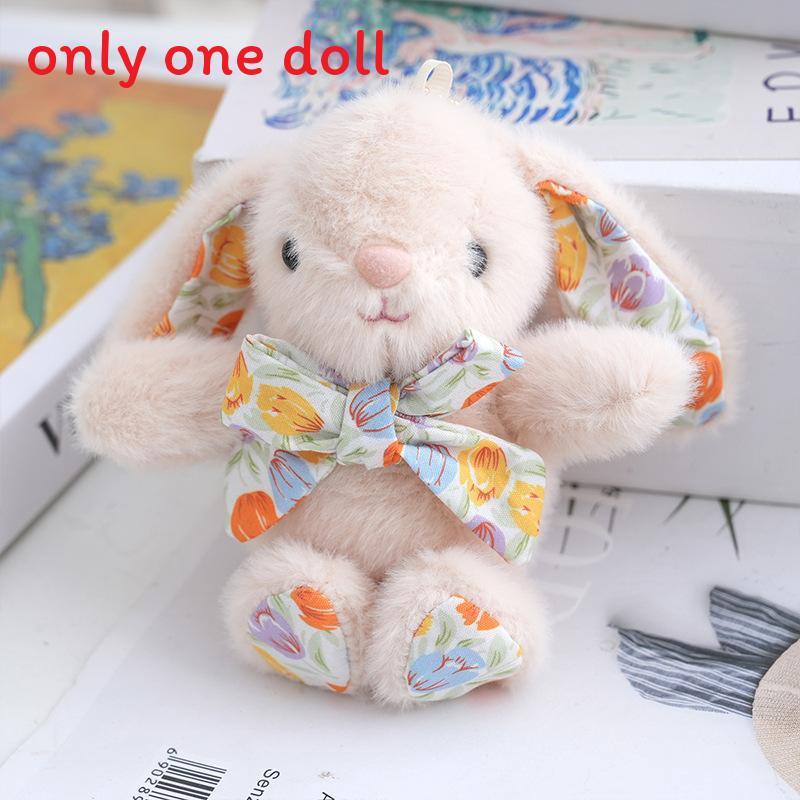 Cute Rabbit Plush Keychain With Pp Cotton Filling For Gift And Decoration