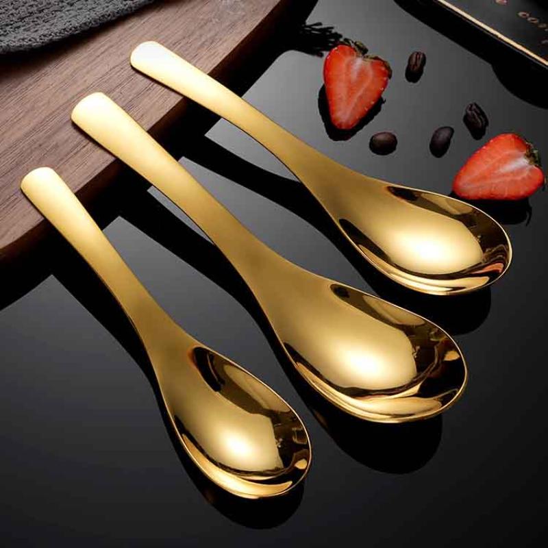 1Pc 304 Stainless Steel Serving Spoons Rust-Resistant Long Handle For Easy Use With Soup Porridge Kitchen Essential Tools