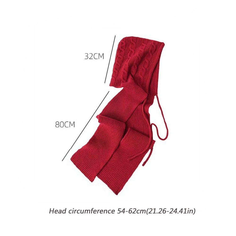 New Winter Warm Shawl Balaclava Hats Integrated Thicken Beanies Caps Ear Protection Soft Hooded Scarf