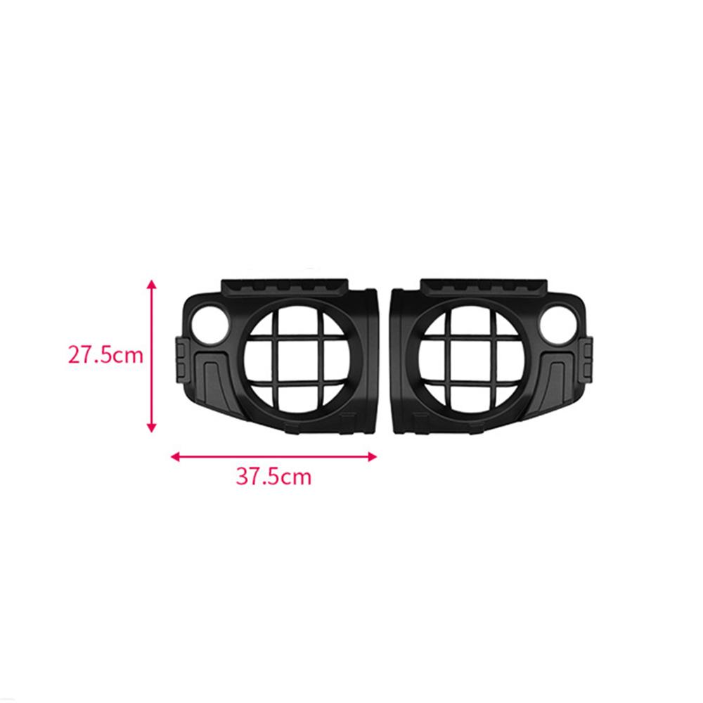 2Pcs For 2019-2024 Suzuki Jimny Front Headlight Lamp Protector Guard Cover Black