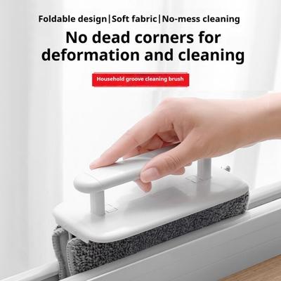 Cleaning Brush Microfiber Wiping Cloth Soft Traceless PP Brush Body Detachable Washable Foldable Design Cleaning Scrubber