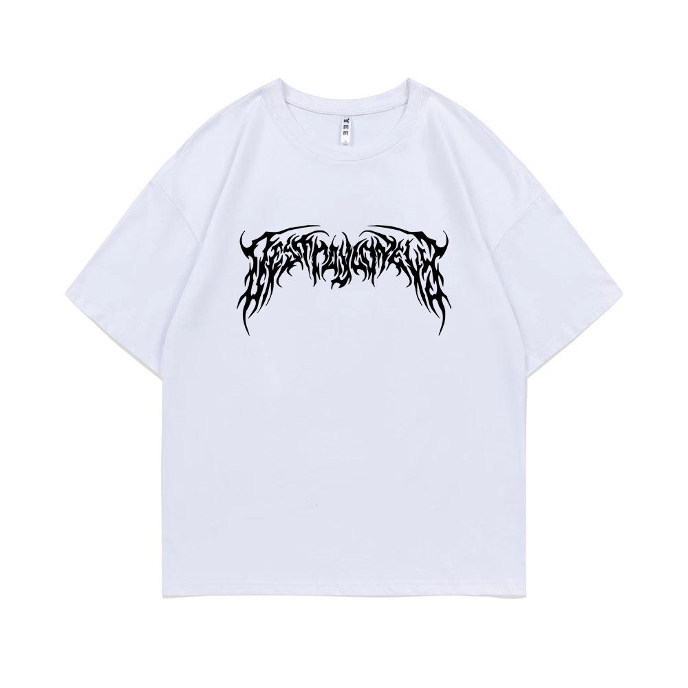 Rapper Destroy Lonely Logo Print T Shirt Man Oversized Cotton T-shirt Men Hip Hop Rock Punk Tshirt Short Sleeve Male Streetwear
