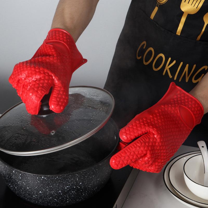 Set Di 2 Presine Da Forno In Silicone - Antiscivolo, Resistenti Al Calore, Flessibili, Grigie, 20 Cm - 2