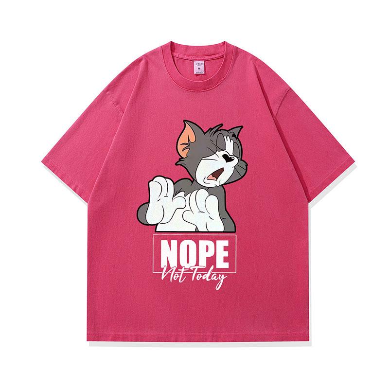 Trendy Brand Printed Short-Sleeved T-Shirt For Men And Women Loose Summer Casual Couple Oversize High Street Half-Sleeved T-Shirt