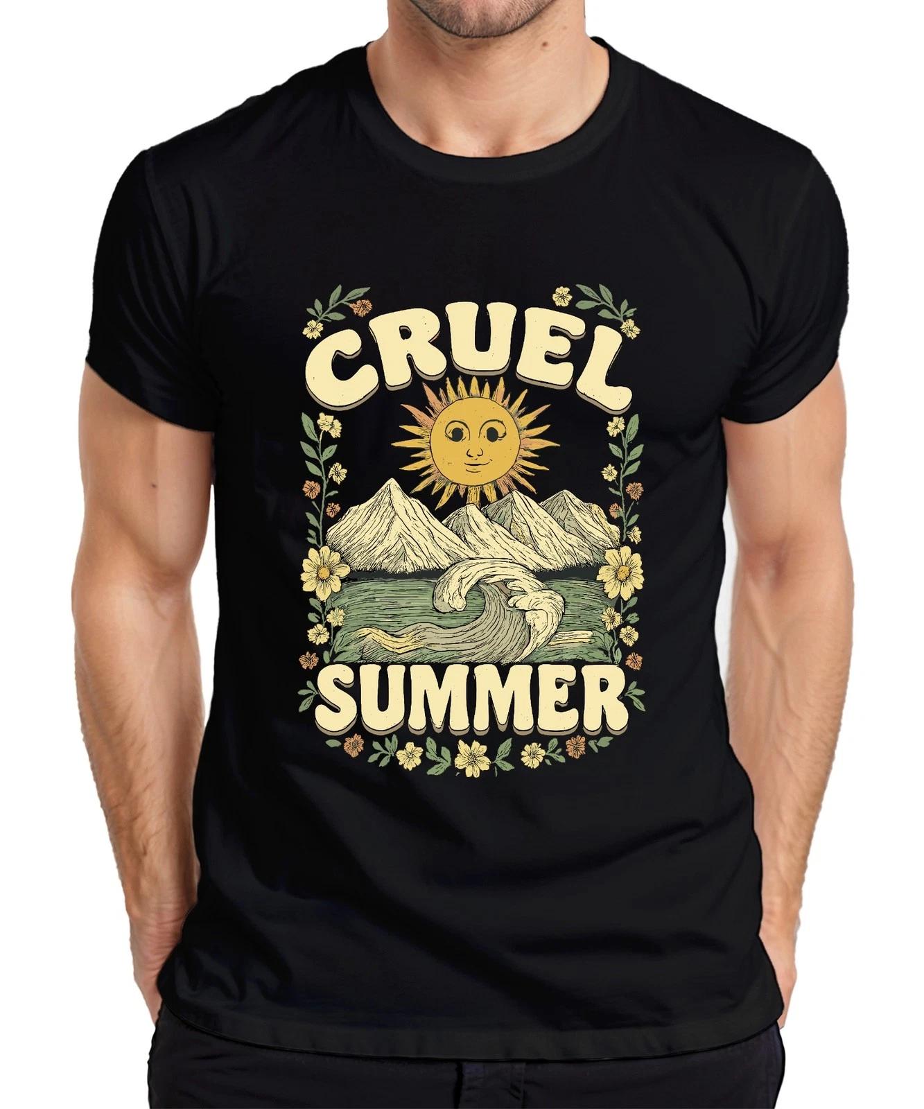 Cruel Summer Sonne Berge Welle Blumen Vintage Retro Boho Surfen Herren T-Shirt XXL
