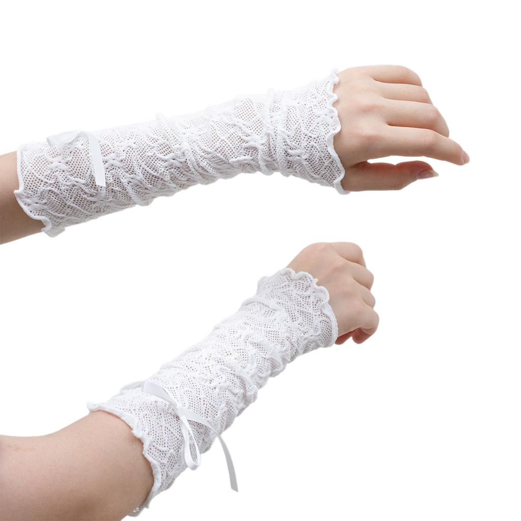 Delicate Girls Arm Sleeves White/Black Removable Anti UV Arm Cover Banquet Accessories Marriage Party Photography Tools