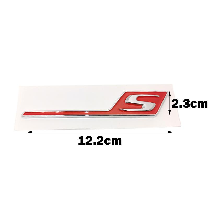 New ABS S Badge Car Rear Emblem Sticker for Mercedes Benz W117 Cla45 W205 C63 W212 E63 W207 W176 A45 X156 Gla45 AMG Styling