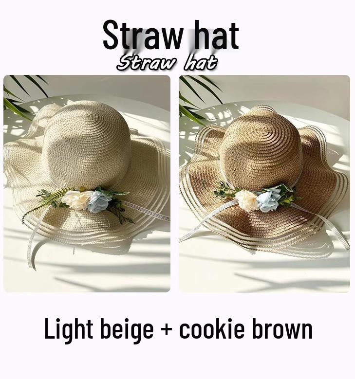 Women's Summer 2025 Wide Brim Beach Straw Hat - New Style Sun Hat