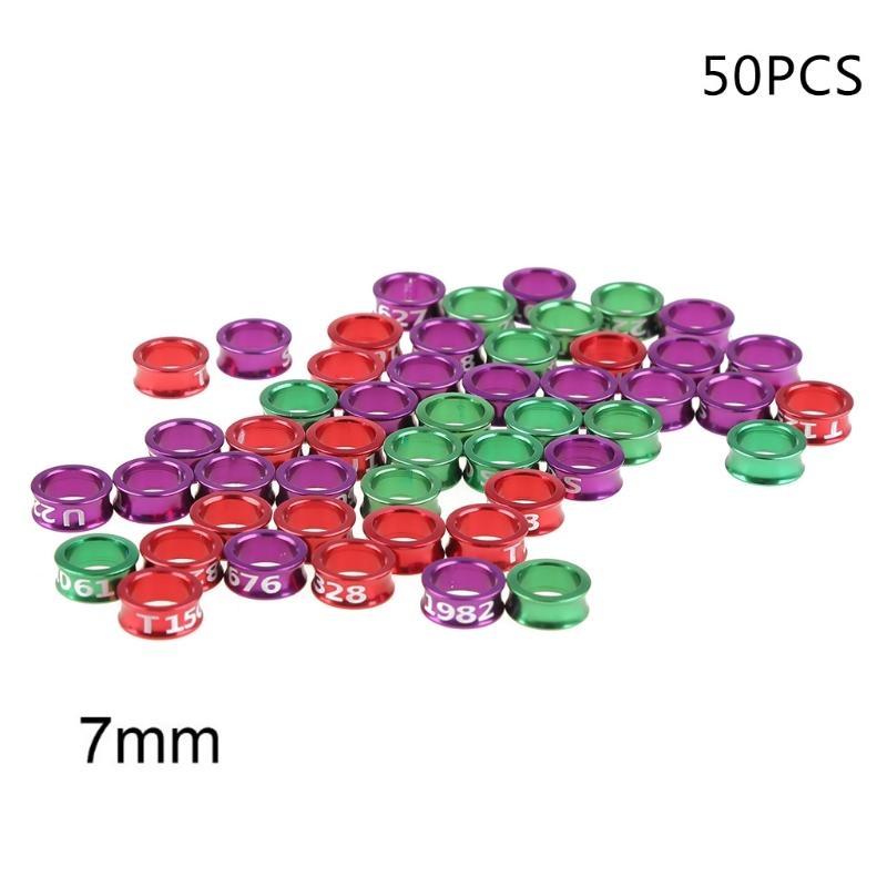 Bird Ring Leg Bands Aluminum Alloy Multi-Coloured for Pigeon Foot Bands for Dove