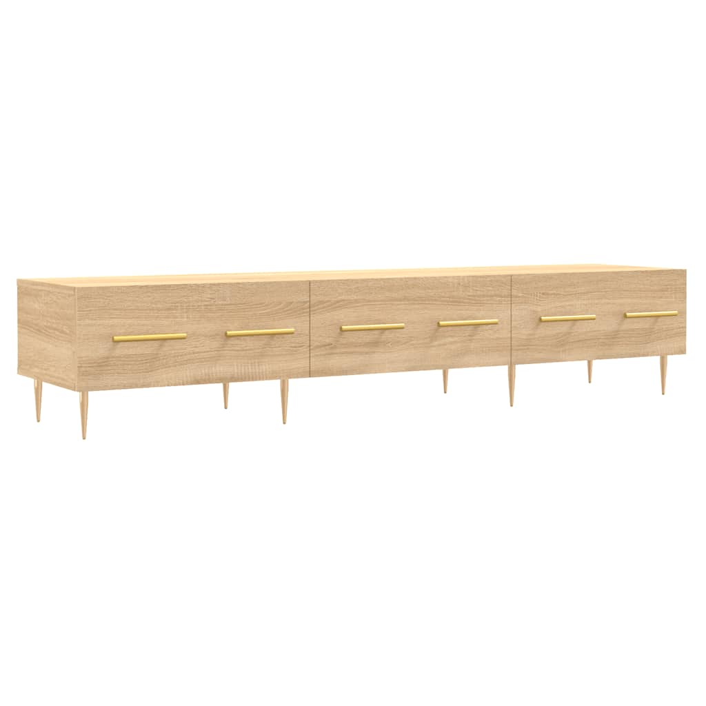TV Cabinet In Sonoma Oak Finish 150 X 36 X 30 Cm Engineered Wood