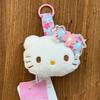 kitty cat My Melody red kimono floral print plush toy keychain melody cute Hello Kitty big face stuffed doll bag charm