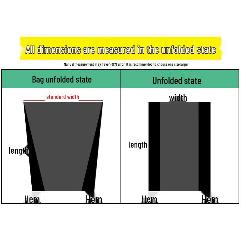 OEING Heavy-Duty Large Flat-Mouth Trash Bags