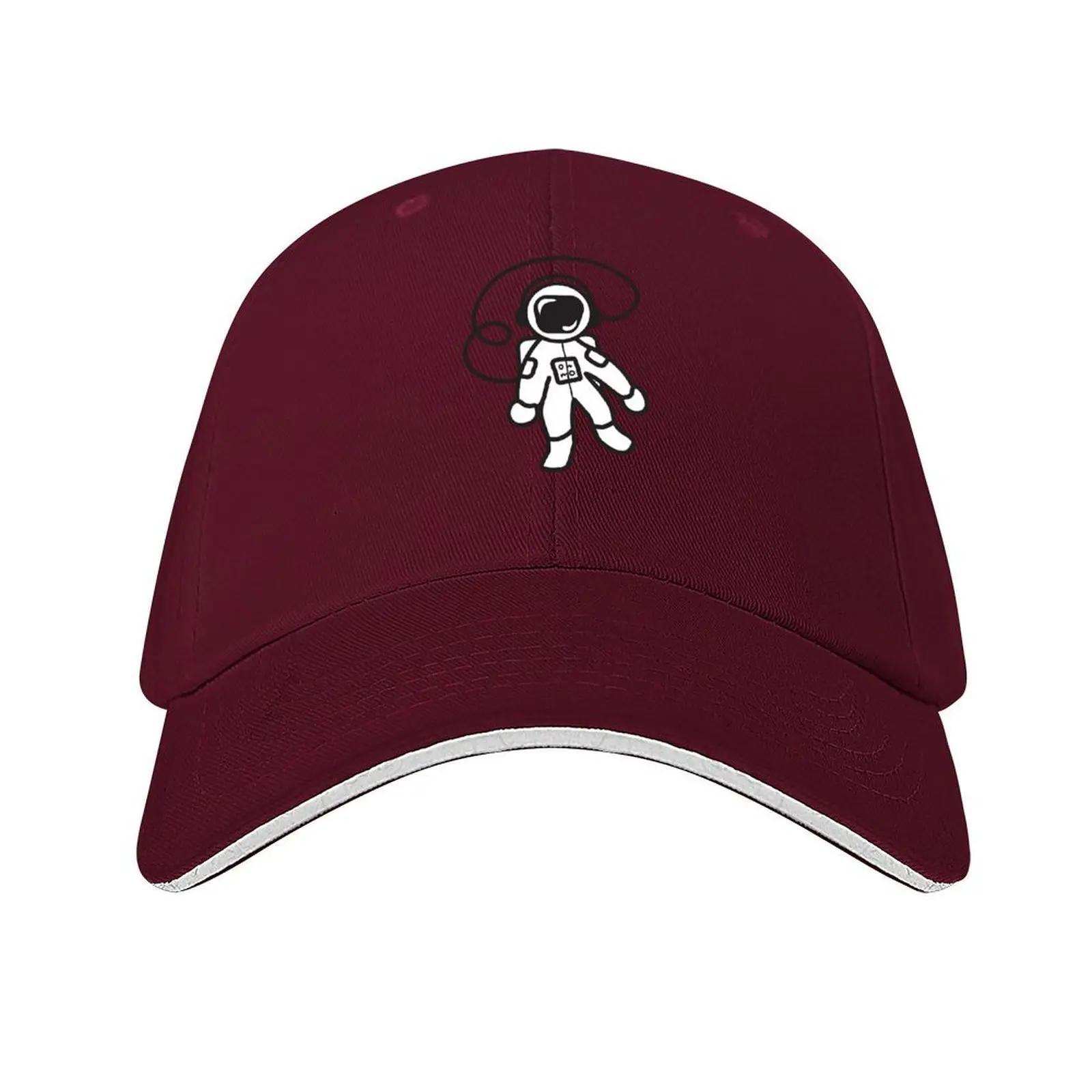 Vibing Astronaut Black and White Monochrome Design Baseball Cap western Hat Wild Ball Hat Trucker Hat Unisex Golf Wear Womens
