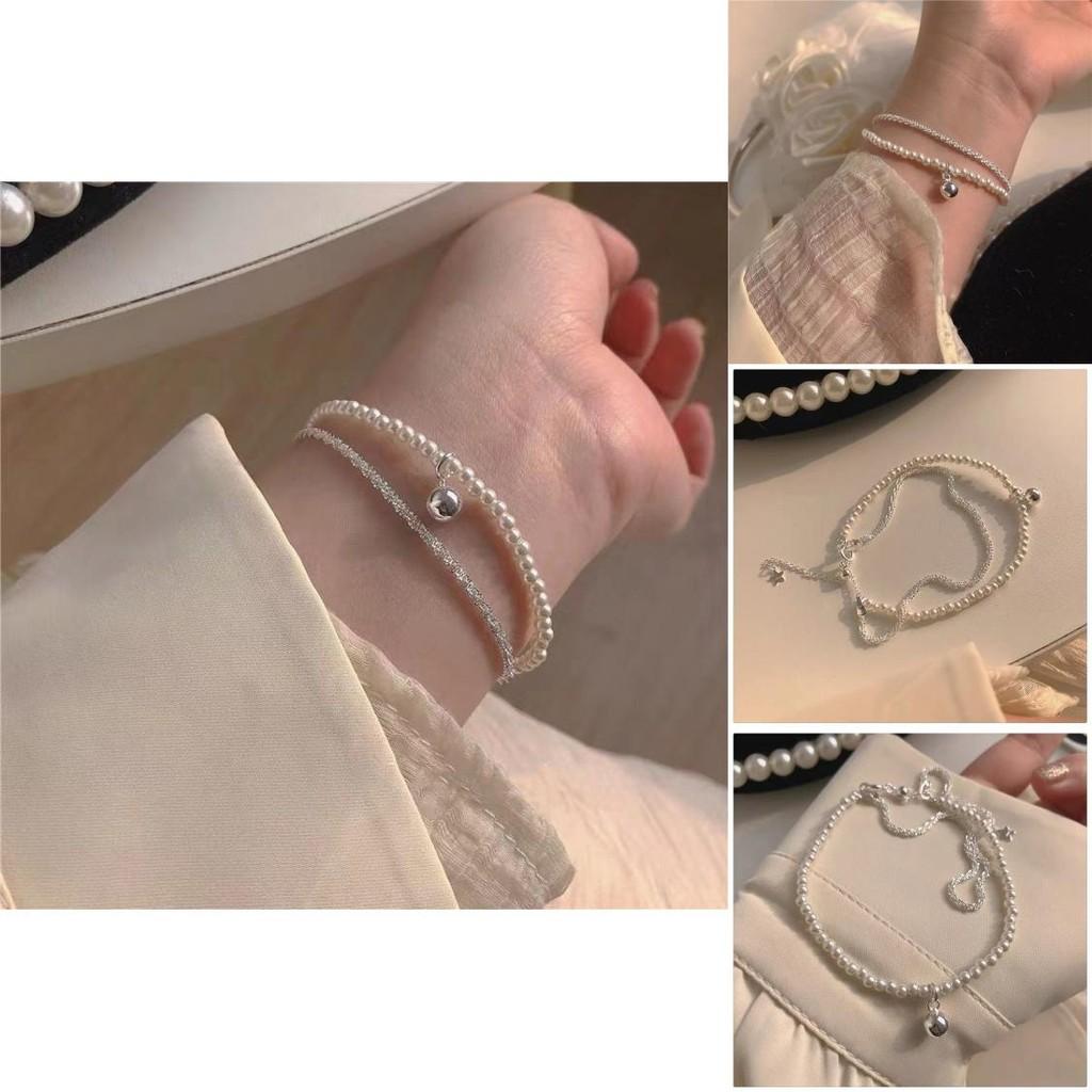 Stylish Doublelayered Pearl Bracelet For Women Fashionable Jewelry Highend