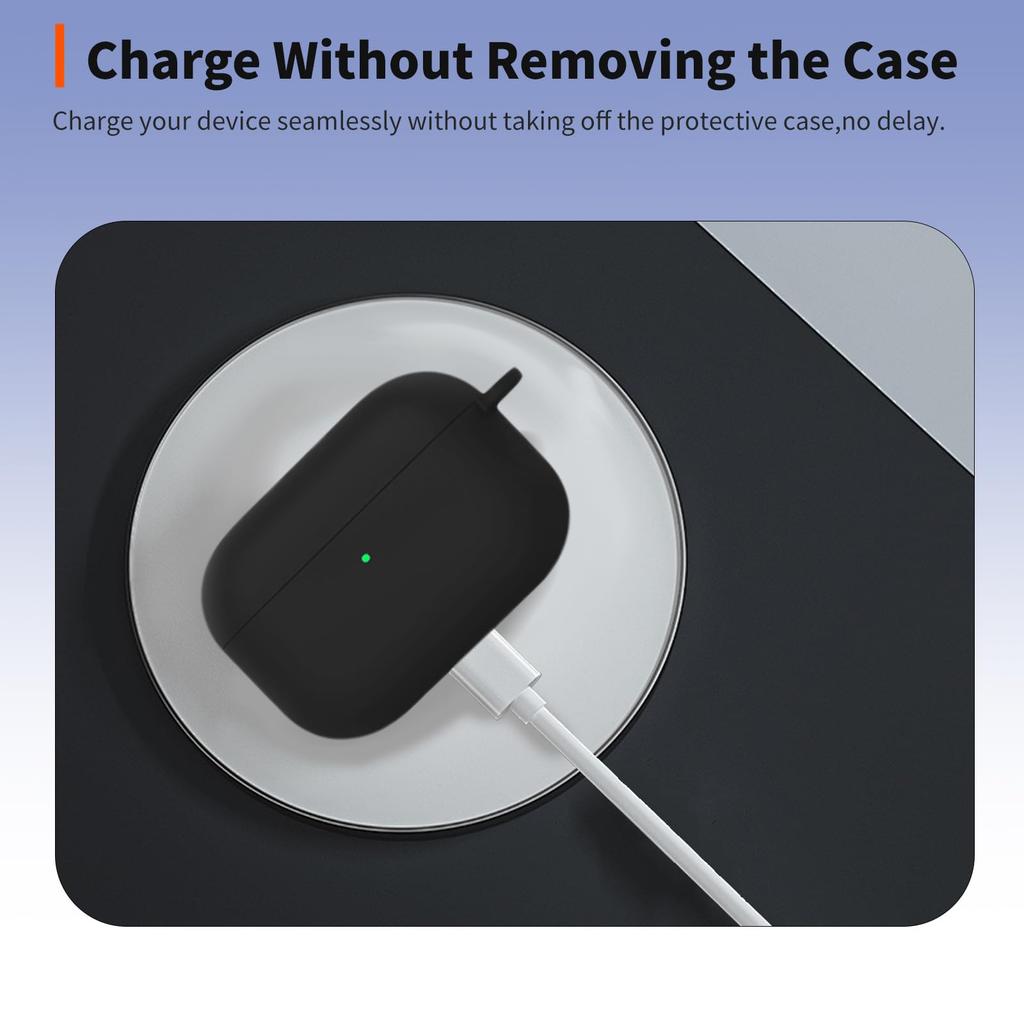 For Airpods Pro 3 Case Cover Earphone Protective Silicone Cover (with Carabiner + Lanyard + Cleaning Pen) Case for Airpods Pro 3