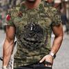 Vintage T Shirt For Men Mexico Flag Print Eagles Pattern Tshirt For Men Casual Short Sleeve Tee Tops Oversized Men Clothing