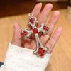 2026 New Punk Y2k Red Cross Double-layered Necklace