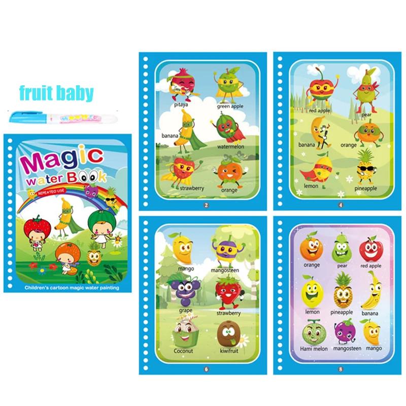 Non-Toxic Magic Water Book With Pen Children Drawing Coloring Books For Kids 2 To 4 Years Old Learning Education Toy Baby Montessori Toys